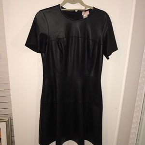 Gorgeous faux leather little black dress!